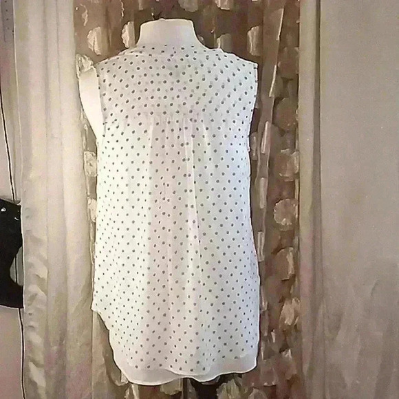 5/$25💮 ANN TAYLOR LOFT💮 sleeveless sheer blouse size SMALL - Picture 7 of 13